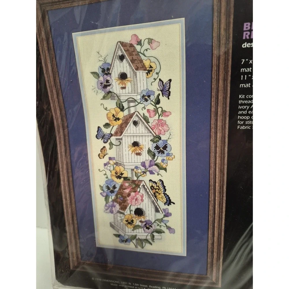 Birdhouse Retreat Cross Stitch Dimensions Kit 1998 Bird House No 39010 NEW